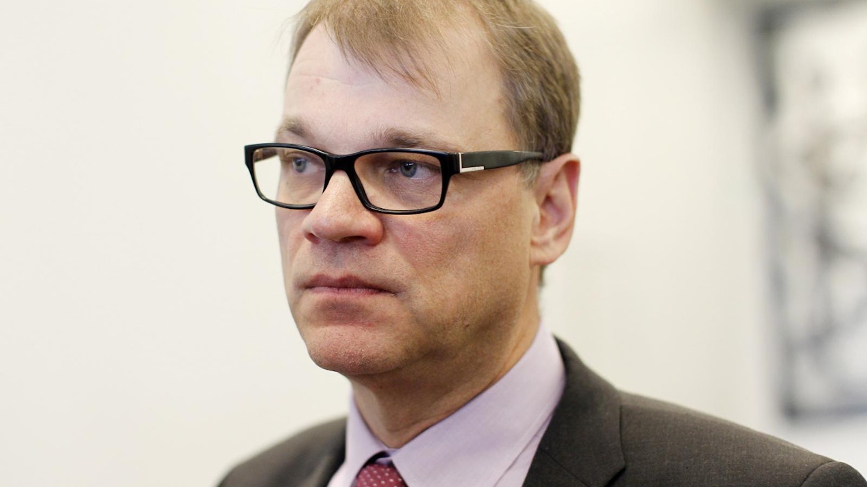 Pääministeri Juha Sipilä (kesk.) puhui keskustan puolueväelle Tampereella.