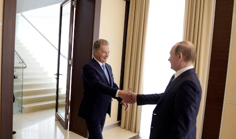 Kumpikin presidentti huomioi avauspuheenvuoroissaan Brysselin tapahtumat ja otti osaa omaisten suruun. LEHTIKUVA / Martti Kainulainen
