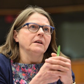 Heidi Hautala kuvattuna Euroopan parlamentissa.