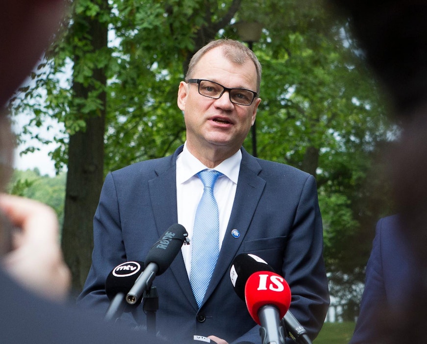 Juha Sipilää haastateltiin Kesärannassa.