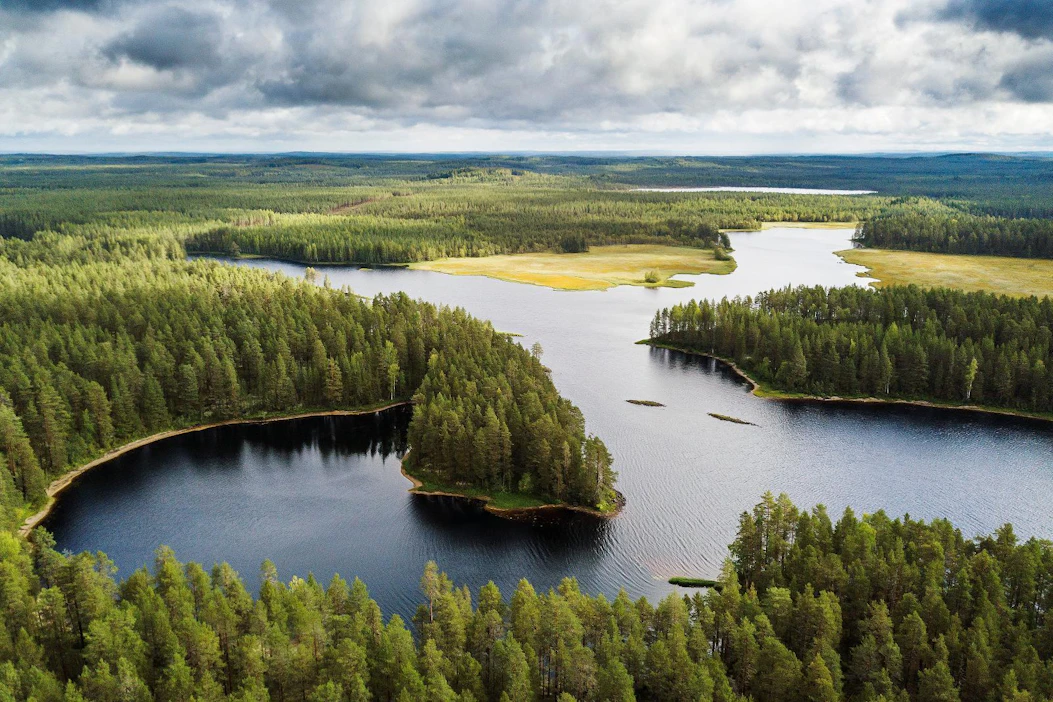 Kuvassa näkymä Ilomantsista Petkeljärven maisemista, minne on perusteilla Petkeljärvi-Putkelanharjun luonnonsuojelualue. Jokamiehenoikeudet pysyvät tällä tietoa uusilla luonnonsuojelualueilla ennallaan.