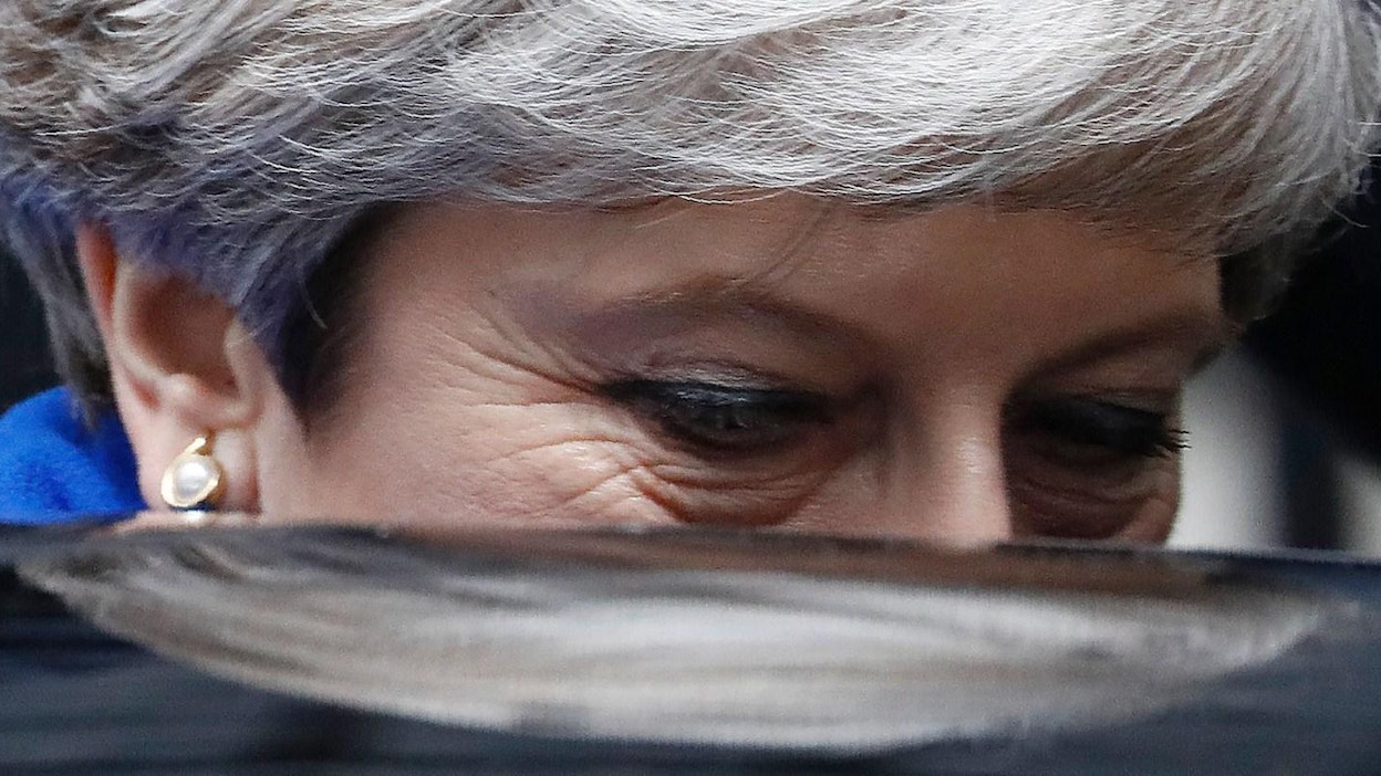 Britannian pääministeri Theresa May kiertää tänään maataan puhumassa yhtenäisyyden puolesta lähestyvän EU-eron edellä. LEHTIKUVA/AFP