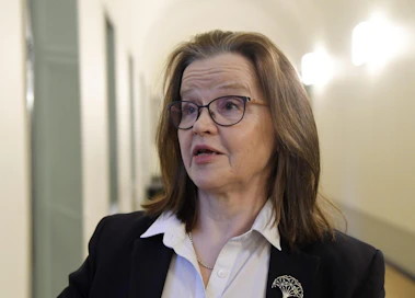 Vanhasen edeltäjä Katri Kulmuni oli nimittämässä tehtävään Päivi Nergiä (kuvassa). Lehtikuva / Markku Ulander