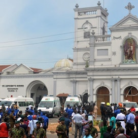 Räjähdyksiä tapahtui kirkoissa ja luksushotelleissa. LEHTIKUVA/AFP