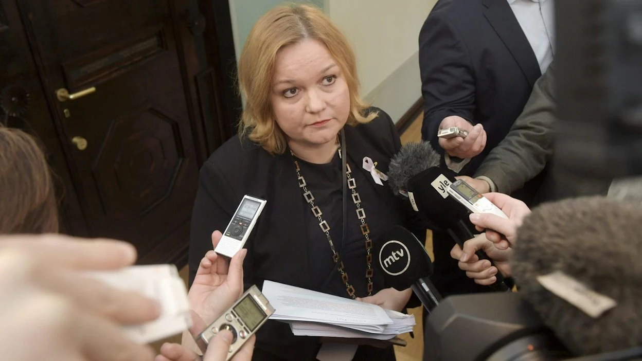 Valiokunnan puheenjohtaja, kansanedustaja Krista Kiuru (sd.). LEHTIKUVA / VESA MOILANEN