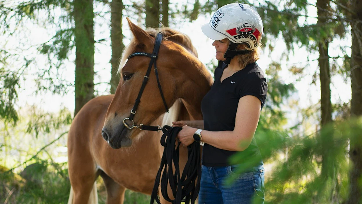 Hevosen lajityypilliseen käytökseen kuuluu lauma, muistuttaa Henna Virkkunen. Hän kannattaakin, että uuteen eläinten hyvinvointilakiin kirjattaisiin, ettei hevosta saa pitää tallissa yksin.