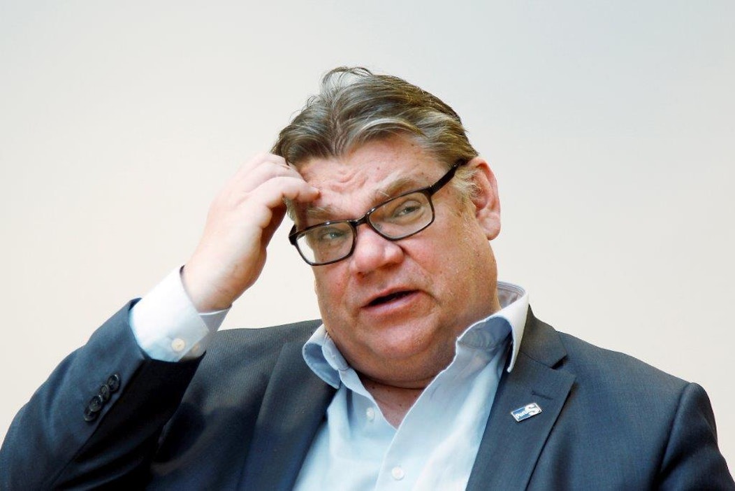 Perussuomalaisten puheenjohtaja, ulkoministeri Timo Soini.
