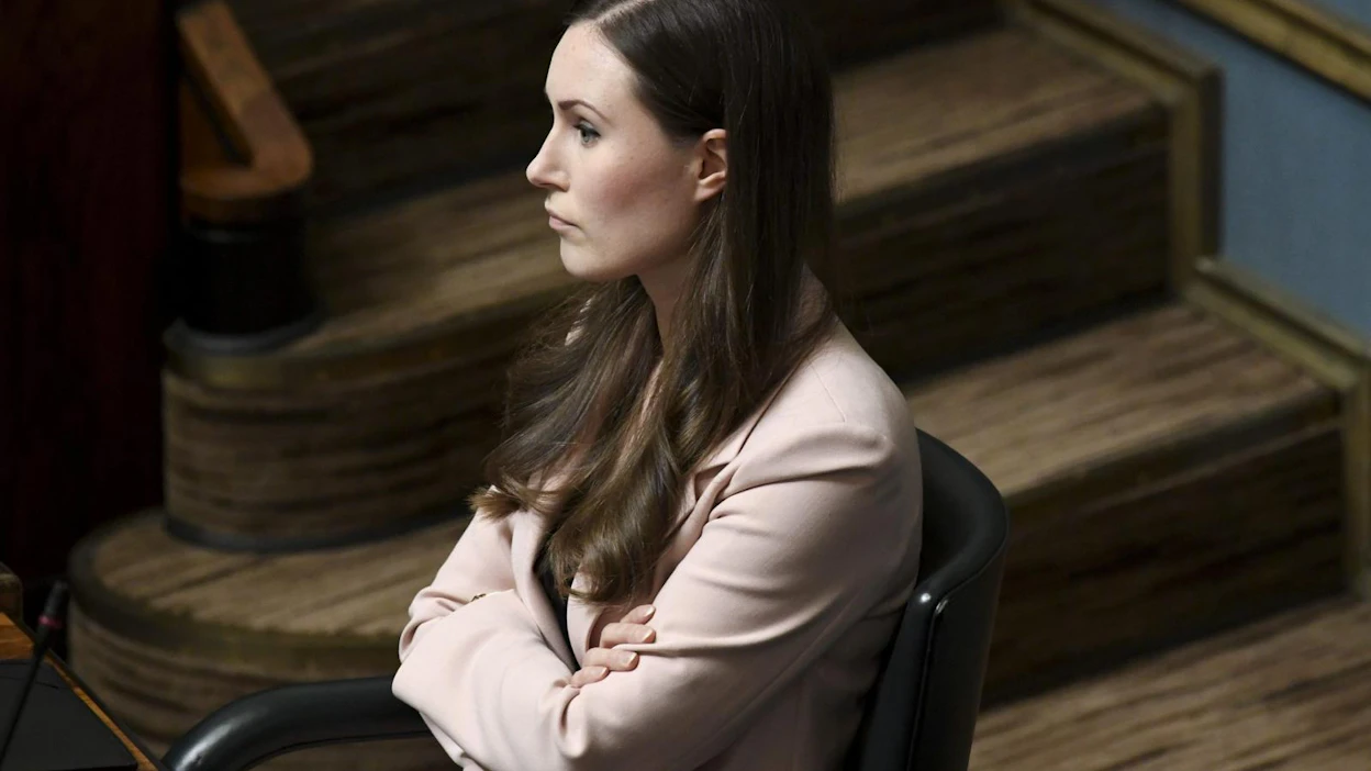 Pääministeri Sanna Marin eduskunnan täysistunnossa Helsingissä 17. joulukuuta 2019.