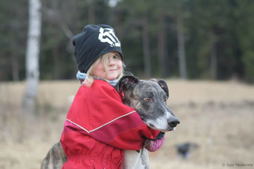 Spiidi-koira on maailman paras, tietää Siiri Kauppinen. Perhe muutti maalle ja kotoa löytyy muun muassa possuja, sonneja ja hevosia. Mutta koirat ovat ne parhaimmat, jos valita pitää, Saara-äiti kertoo. ”Koirat ovat suuri apu koulutehtävissä molemmille lapsille. Niille luetaan joka päivä.”