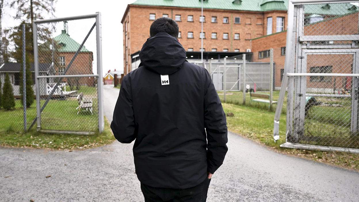 Can Joutsenon vastaanottokeskuksessa Lappeenrannassa torstaina. Hän tuli Suomeen maanantaina Venäjältä. LEHTIKUVA / VESA MOILANEN.