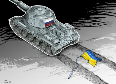 Venäjän hyökkäys Ukrainaan on jatkunut yli kolmen vuoden ajan. Kuvituskuva.