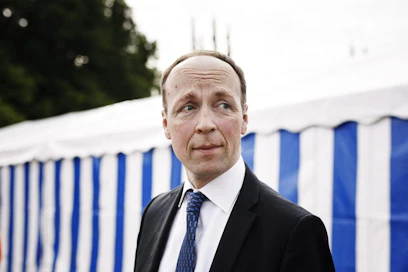 Puheenjohtajaehdokkaaksi on ennakkoon ilmoittautunut vain nykyinen puheenjohtaja Jussi Halla-aho. LEHTIKUVA / Roni Rekomaa