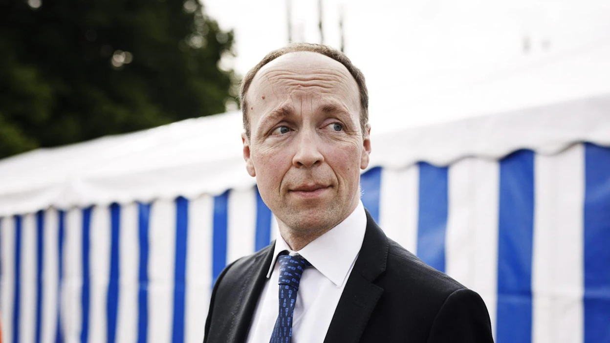 Puheenjohtajaehdokkaaksi on ennakkoon ilmoittautunut vain nykyinen puheenjohtaja Jussi Halla-aho. LEHTIKUVA / Roni Rekomaa