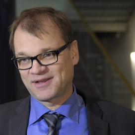 Pääministeri Juha Sipilä tviittasi neuvottelutuloksesta. LEHTIKUVA / MARKKU ULANDER