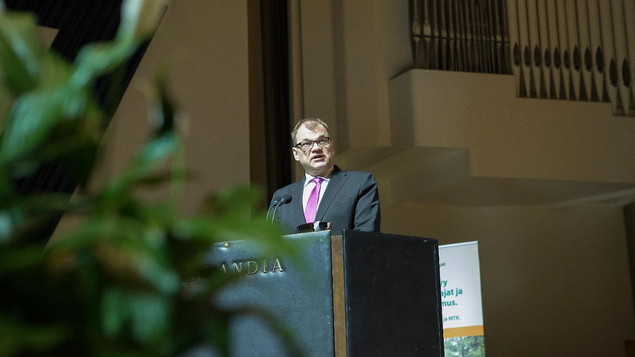 Juha Sipilän mukaan Suomen valtteina ovat metsien hyvä hoito, metsänomistuksen rakenne, puukaupan toimiminen ja vankka insinööriosaaminen.