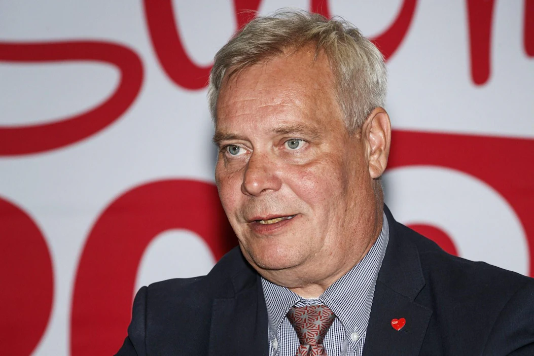 Puheenjohtaja Antti Rinne SDP:n eduskuntaryhmän kesäkokouksen tiedotustilaisuudessa Tampereella 24. elokuuta 2018.