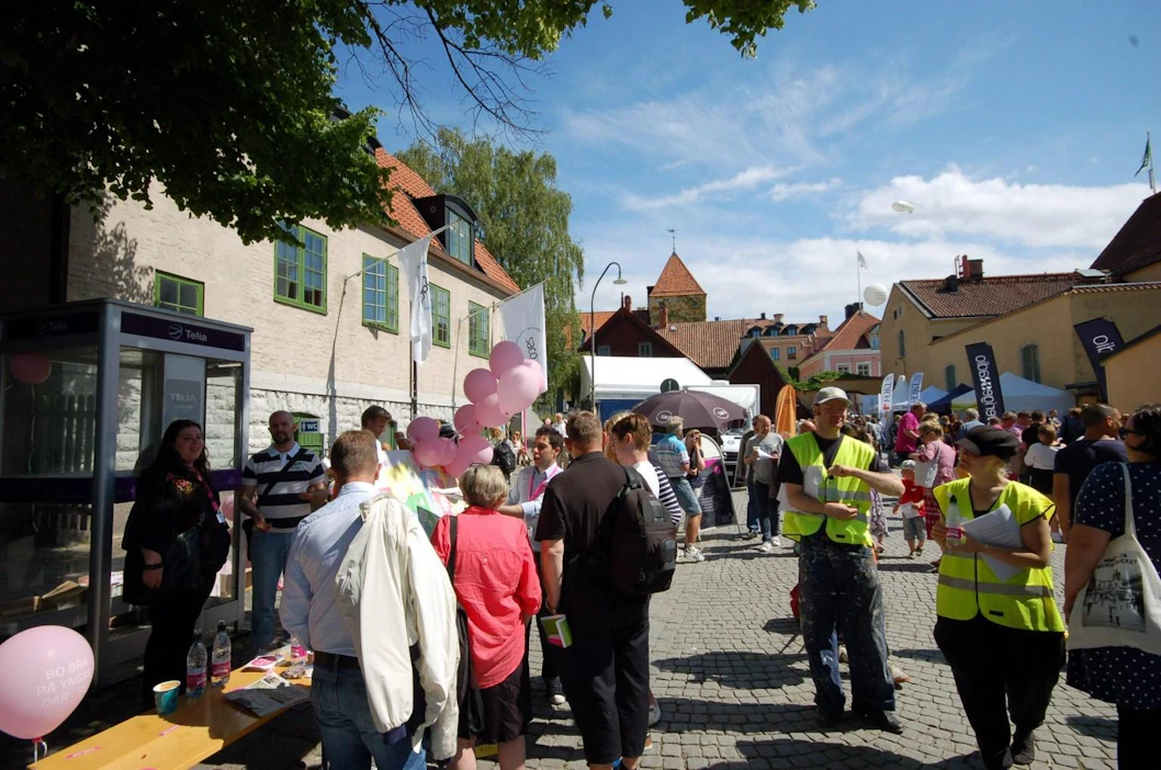 Almedalenin politiikkaviikko kokoaa vuosittain muun muassa politiikan, liike-elämän ja median vaikuttajia Gotlannin saarelle. Kuva: Lehtikuva / Taneli Männikkö