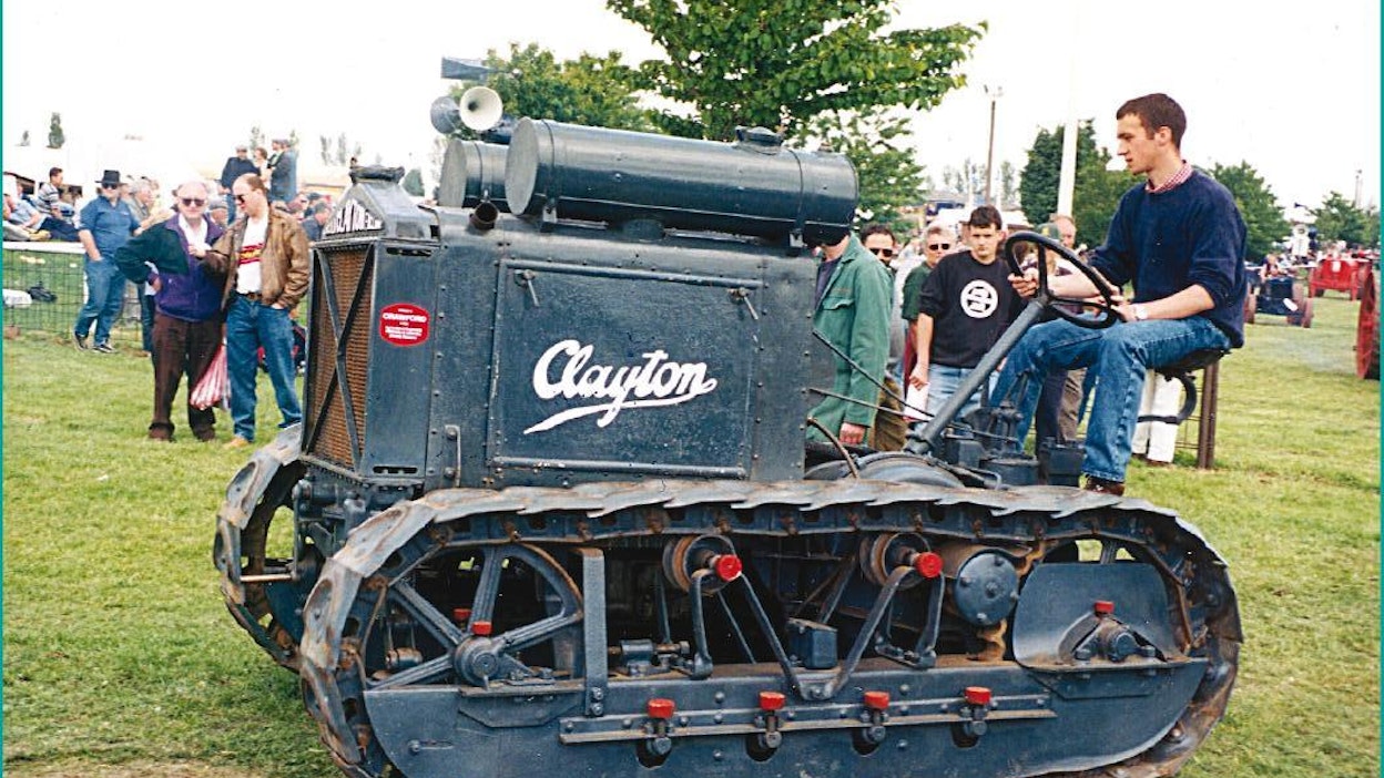 Clayton-ketjuratatraktoria valmistettiin vuosina 1916-28 Lincolnissa, Englannissa.