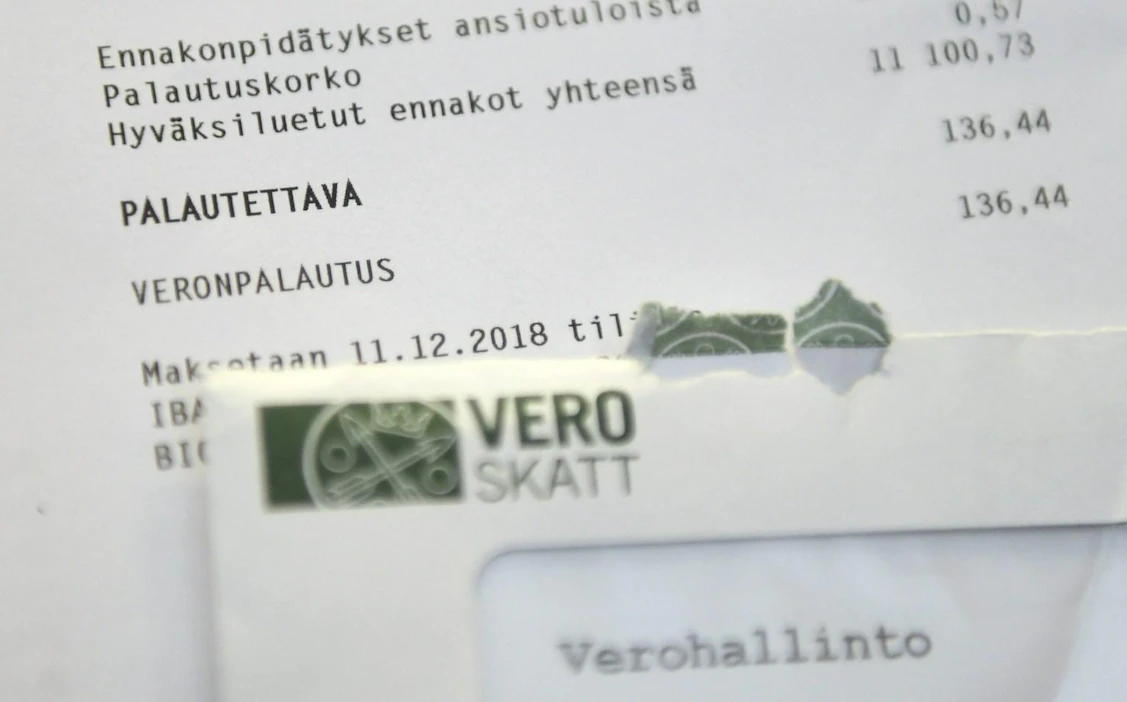 Verohallinnon mukaan palautuksia maksetaan ensi vuodesta alkaen heinäkuun ja joulukuun välisenä aikana. LEHTIKUVA / VESA MOILANEN