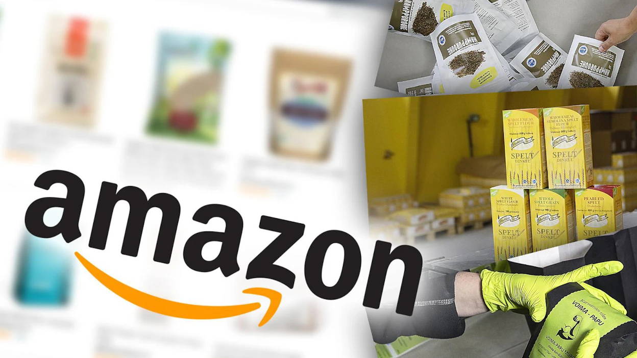 Birkkalan tila, Voima-Papu Finland Oy sekä Murtolan HamppuFarmi Oy ovat juuri aloittamassa koemyyntiä Amazonin ruotsalaisessa verkkopalvelussa. Esimerkiksi Food From Finland -ohjelma on lanseerannut yksinkertaisen mallin, jolla pk-yritykset voivat rantautua Amazoniin.