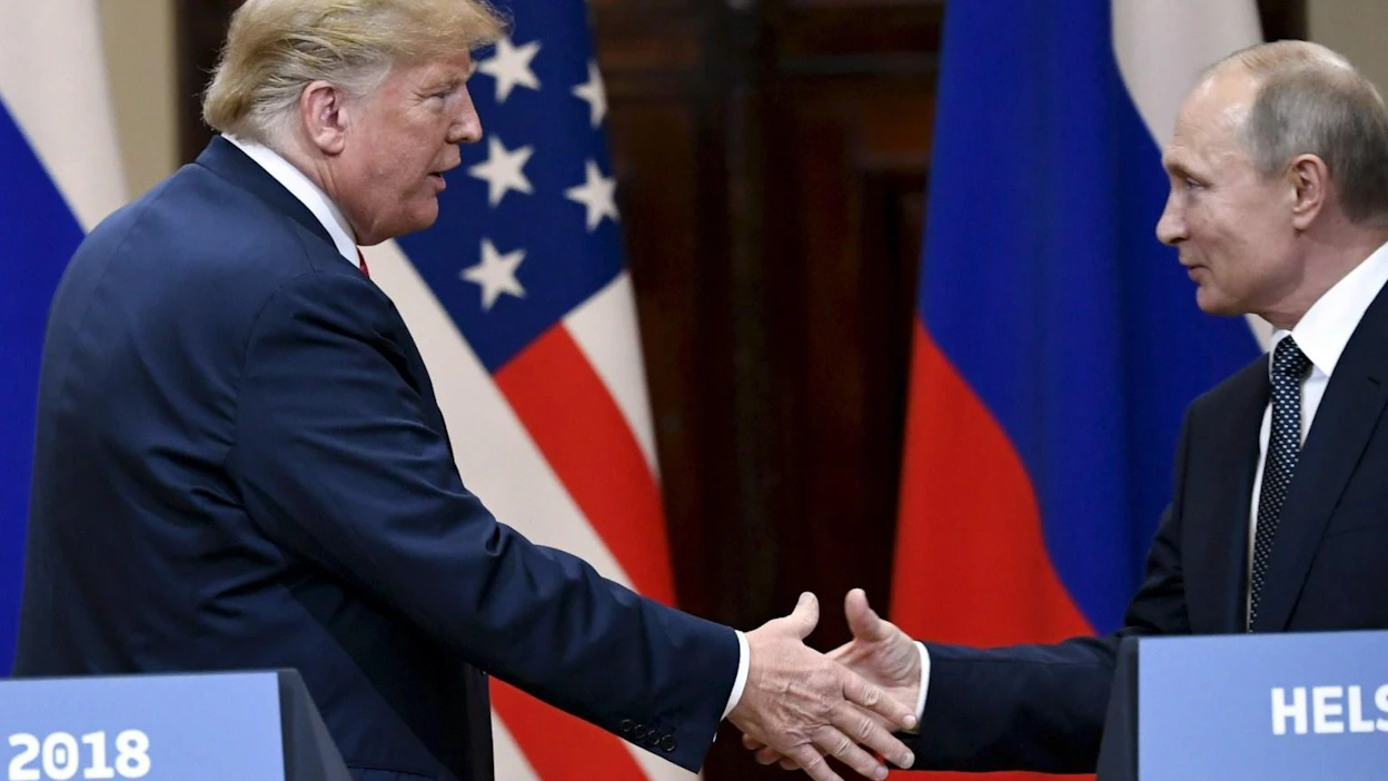 Presidentit Donald Trump ja Vladimir Putin tapasivat Helsingissä heinäkuussa. LEHTIKUVA / JUSSI NUKARI