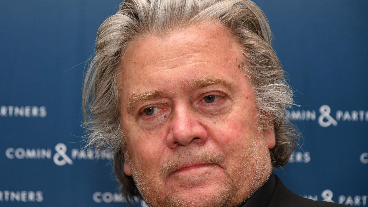 Steve Bannon oli asetettu syytteeseen petoksesta ja rahanpesusta. LEHTIKUVA/AFP