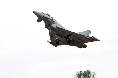 Ensimmäisenä vuorossa olevan yhteiseurooppalaisen Eurofighter Typhoonin testaus alkaa 9. tammikuuta. LEHTIKUVA / RONI REKOMAA
