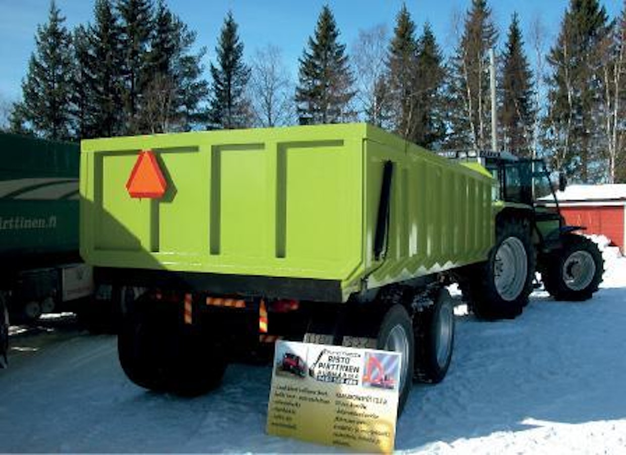 Tämä 13 m3 perävaunun on oman konepajan tuotantoa.