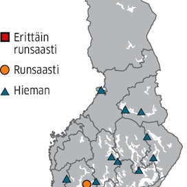 Sinilevää on runsaimmin eteläisessä Suomessa ja Tampereella.