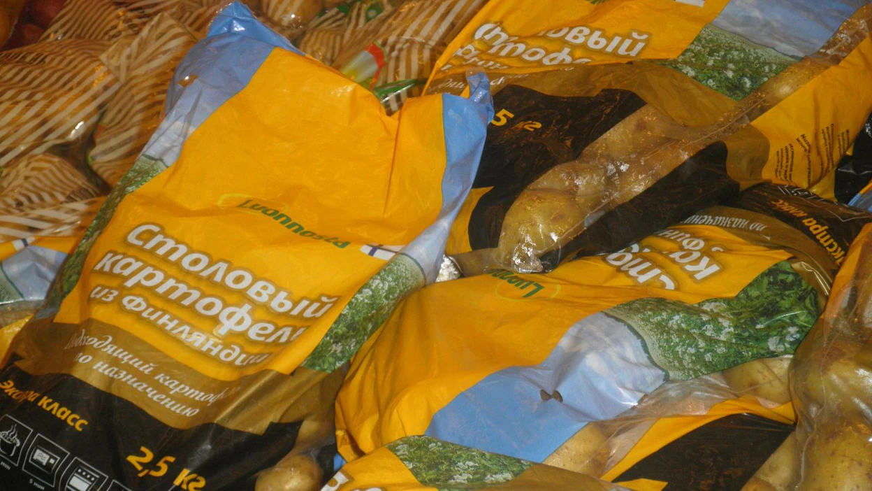 Suomalaiset tuotteet ovat olleet pitkään pois venäläisistä ruokakaupoista. Kuva on vuodelta 2012.