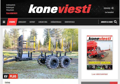 Paina Koneviestin etusivun oikeasta ylälaidasta kohtaa Kirjaudu.