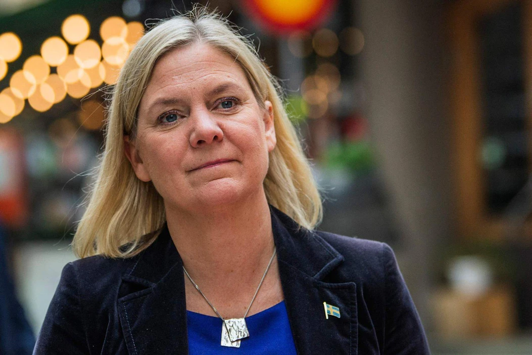 Aiemmin tänään Andersson ilmoitti, että hallitusneuvottelut olivat päättyneet tuloksettomina. Vääntö on koskenut vasemmistopuolueen vaatimusta korottaa eläkkeitä. LEHTIKUVA / AFP