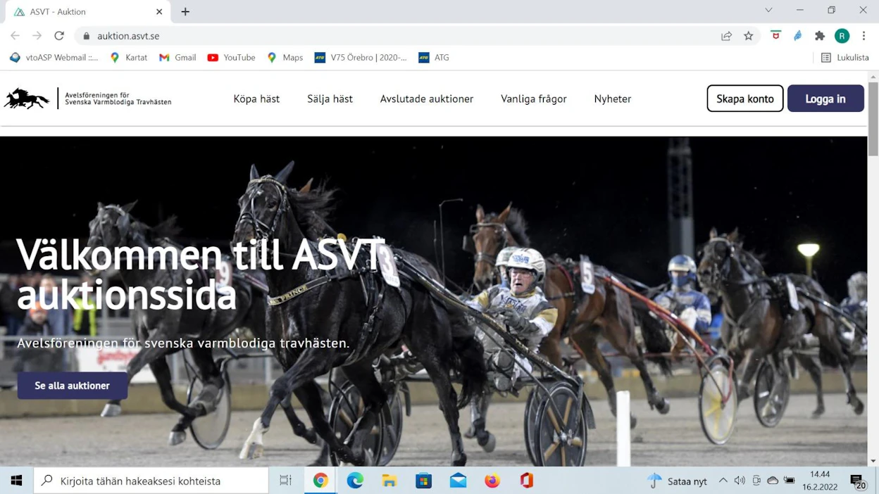 Ruotsin kasvattajajärjestö ASVT on myös suosittu huutokauppajärjestäjä. Nyt sen sivut ovat uudistuneet, ja kannessa on vuoden ravivalmentaja Per Nordström Önas Princensä rattailla.