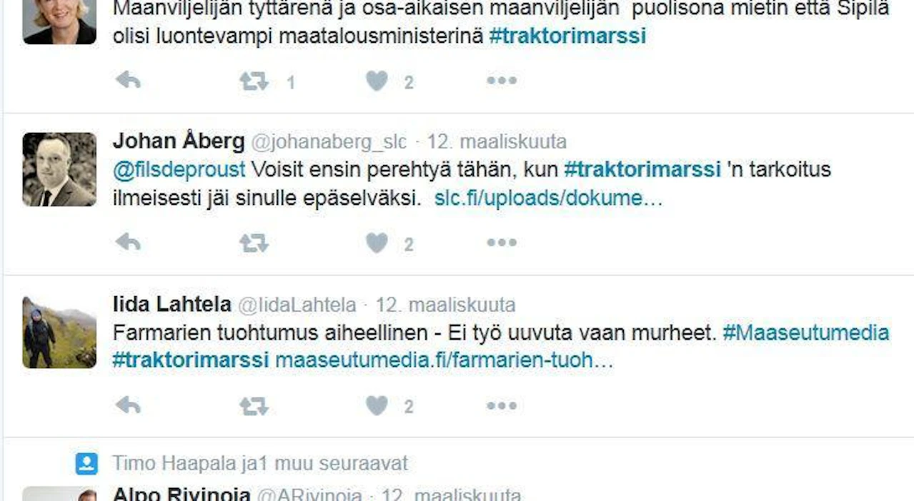 Sosiaalisessa mediassa on voimaa, todettiin MTK-Pirkanmaan kokouksessa. Siitä on liiton mukaan osoituksena muun muassa viljelijöiden traktorimarssin saama näkyvyys.