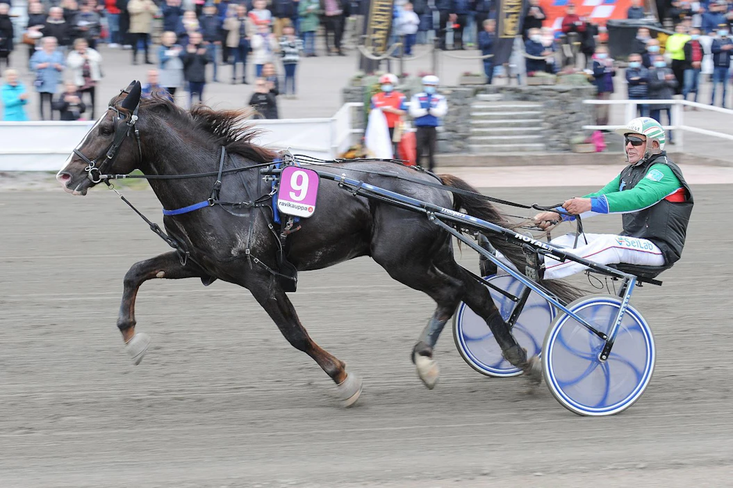Ville Kallen voitto oli sen verran reilu, etteivät Huisi Hemmo ja Elan mahtuneet paalulla samaan kuvaan.