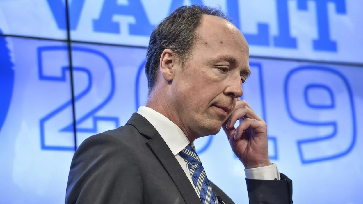 Perussuomalaisten puheenjohtaja Jussi Halla-aho IS:n puheenjohtajatentissä tammikuussa.