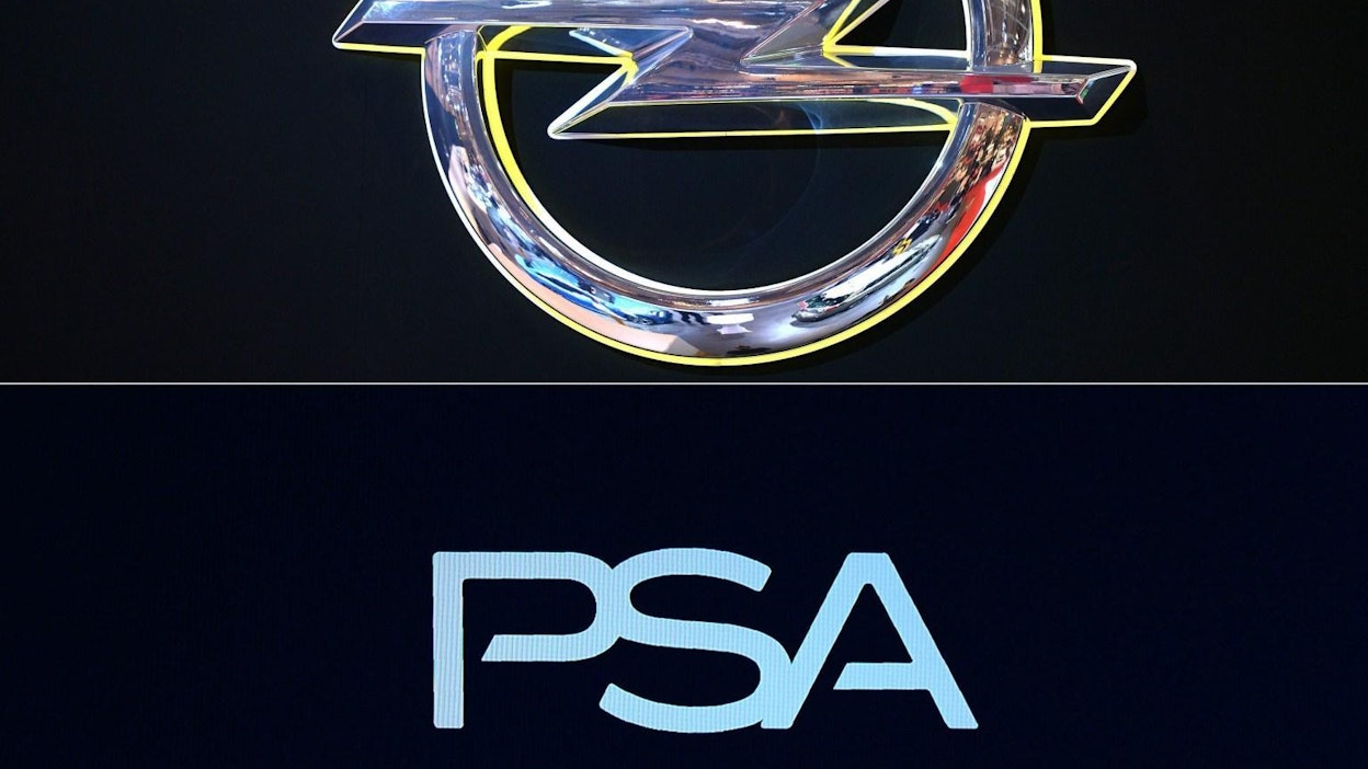 Peugeot&apos;n ja Citroenin valmistaja PSA saisi haltuunsa Opelin ja Vauxhallin tuotemerkit. LEHTIKUVA/AFP