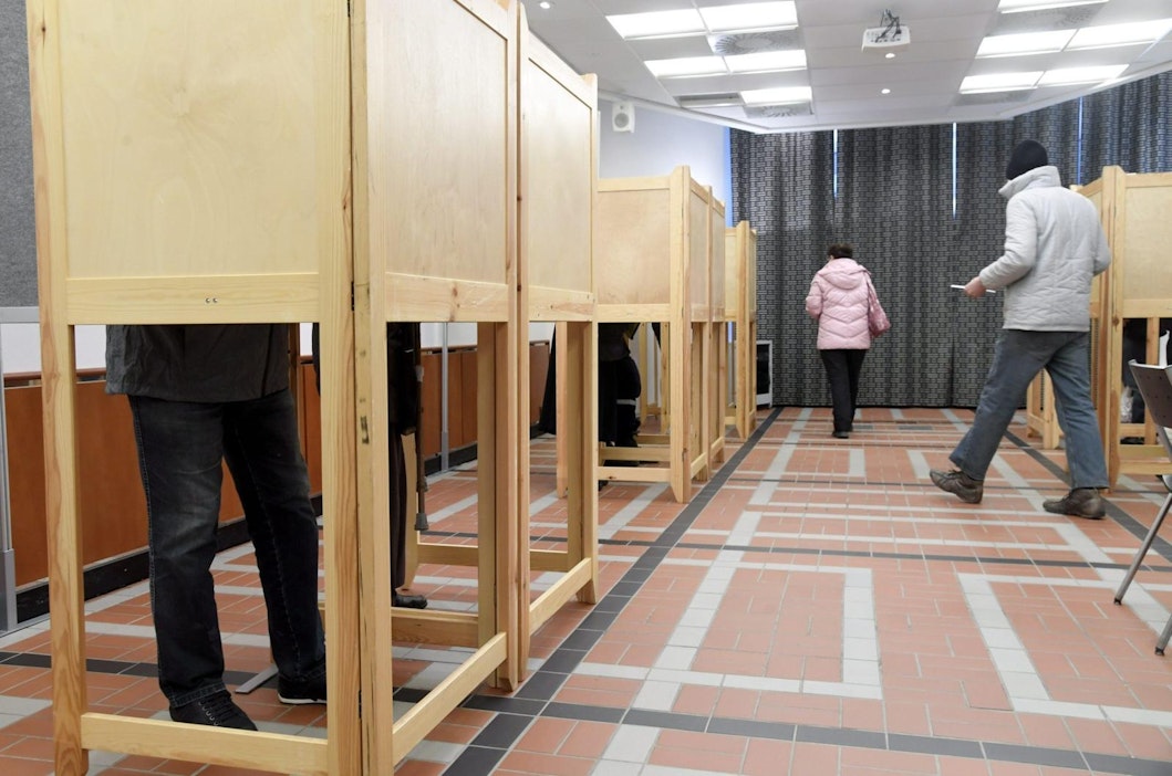 Eduskuntavaalien ennakkoäänestys parhaillaan meneillään. LEHTIKUVA / MARKKU ULANDER