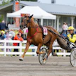 Caru oli tämän kesän Suur-Hollola-ajossa kolmas. Rattailla Henri Bollström.