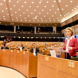 Euroopan komission puheenjohtaja Ursula von der Leyen.