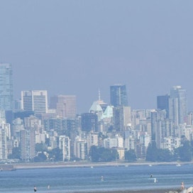 Brittiläisessä Kolumbiassa sijaitseva Vancouver on kärvistellyt kuumassa.