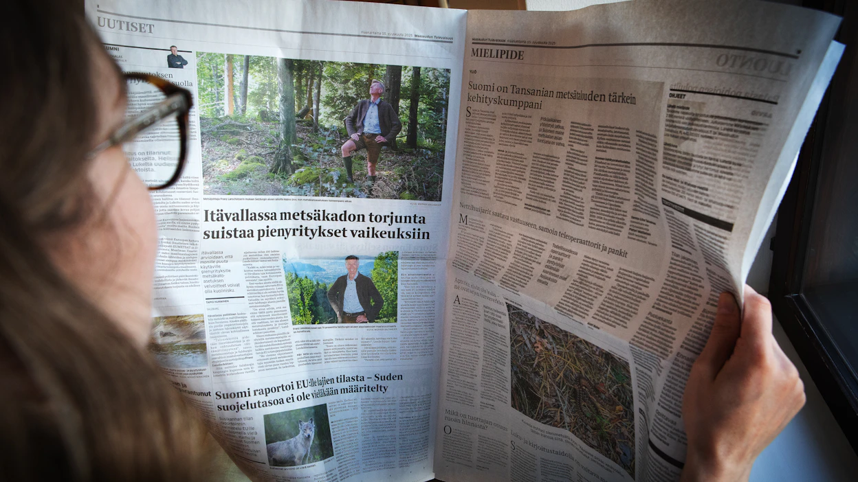 Osa metsäalan ammattilaisista ei uskalla tuoda esiin omia näkemyksiään, kirjoittaja toteaa. Kuvituskuva.