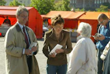 Lauri Kontro ja Anneli Jäätteenmäki kampanjoivat yhdessä eurovaaleissa Hakaniemen torilla Helsingissä vuonna 2004.