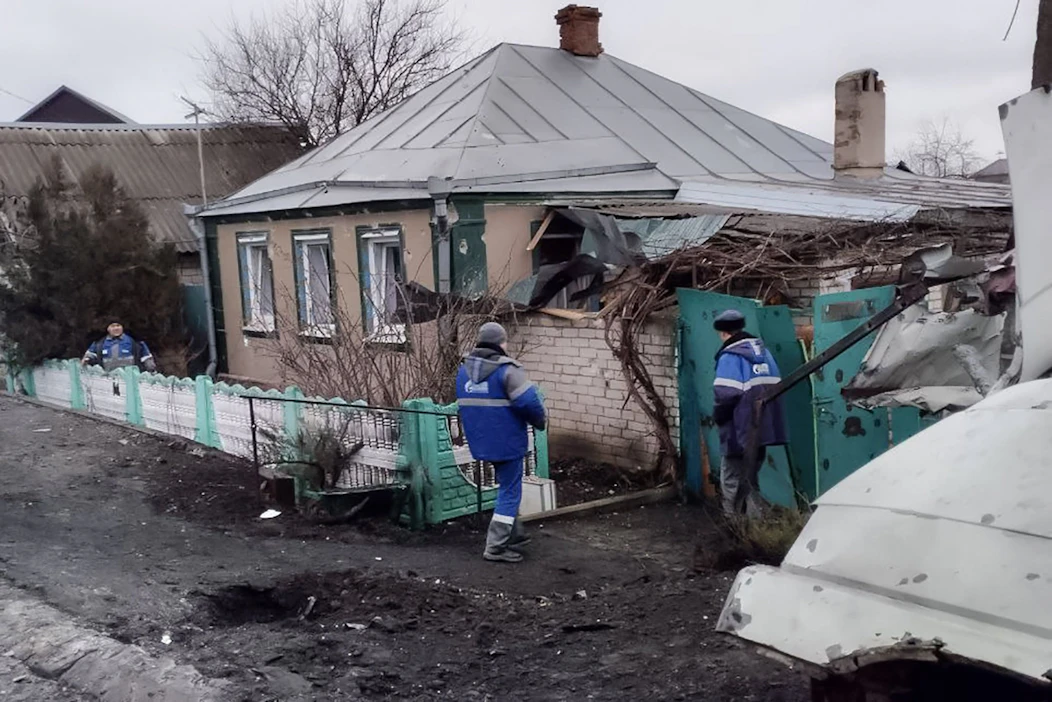 Venäjä kertoo evakuoineensa noin 300 ihmistä Belgorodin kaupungista lähellä Ukrainan rajaa. Kuva on Belgorodin alueen kuvernöörin Vjatsheslav Gladkovin Telegram-tililtä tammikuun alusta. LEHTIKUVA/AFP.
