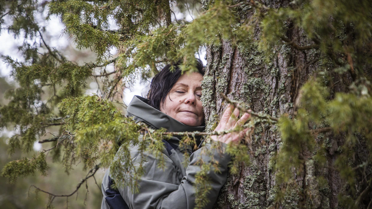 ”Puiden halaaminen juurruttaa ja antaa voimaa. Samalla tajuaa myös, kuinka pieni osa ihminen on luonnon kiertokulussa.”