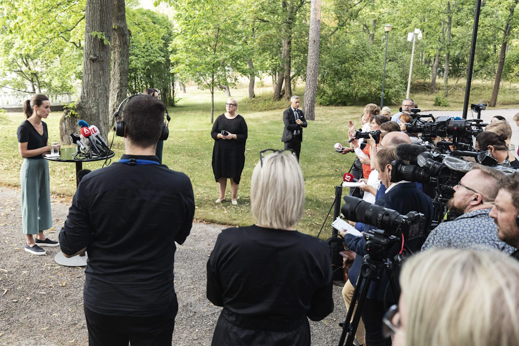 Pääministeri Sanna Marinin huumausainetestissä ei löytynyt jälkiä huumausaineista. LEHTIKUVA / Roni Rekomaa.