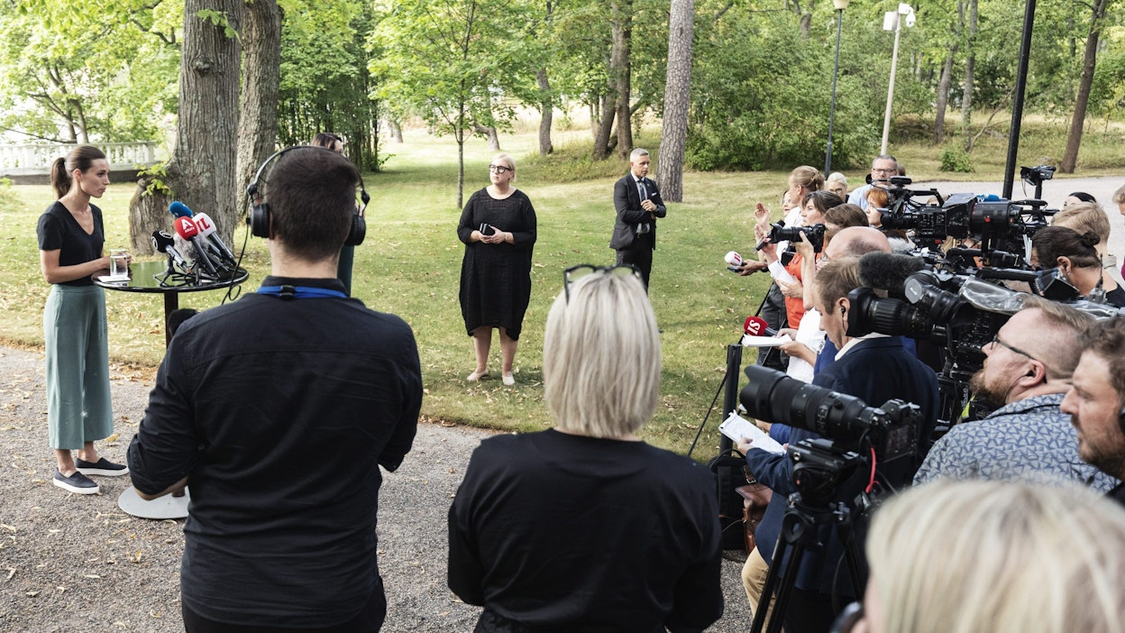 Pääministeri Sanna Marinin huumausainetestissä ei löytynyt jälkiä huumausaineista. LEHTIKUVA / Roni Rekomaa.