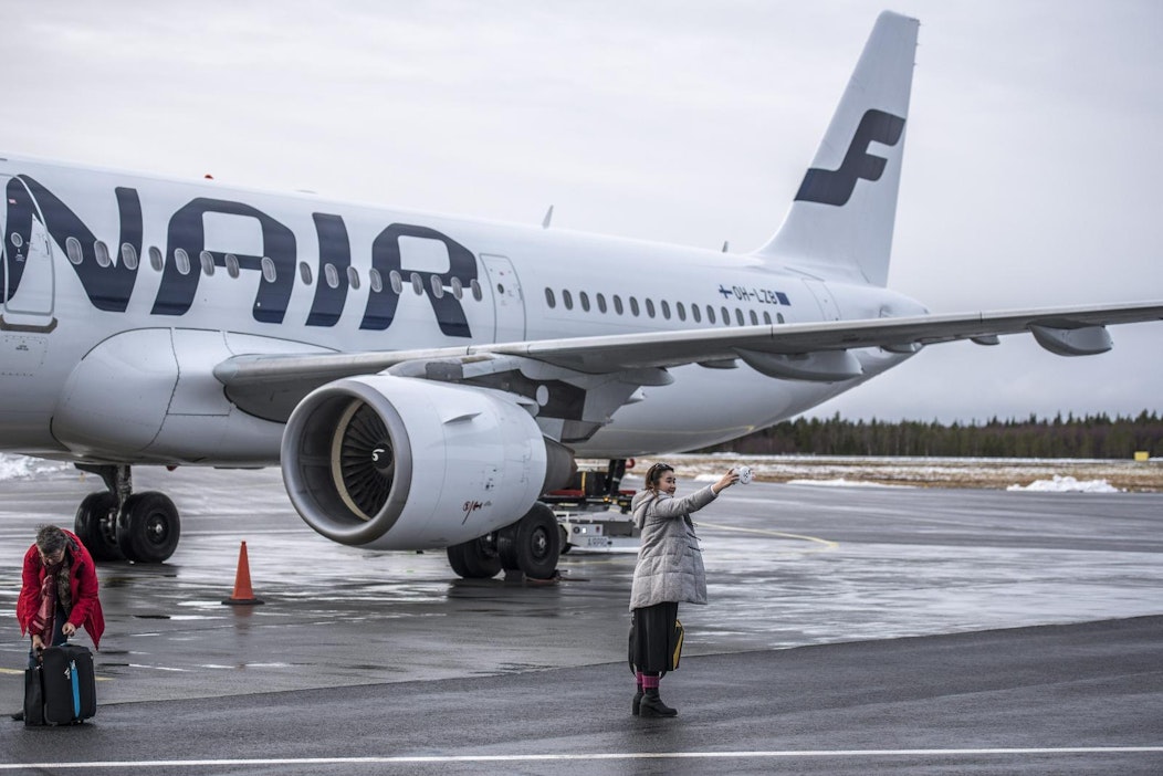 Tällä hetkellä eniten tilauslentoja on tulossa joulukuussa Kittilään. LEHTIKUVA / OTTO PONTO
