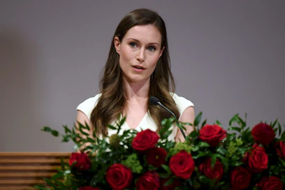 Marin kommentoi Afganistanin tilannetta SDP:n kesäkokouksessa pitämässään puheessa. LEHTIKUVA / ANTTI AIMO-KOIVISTO