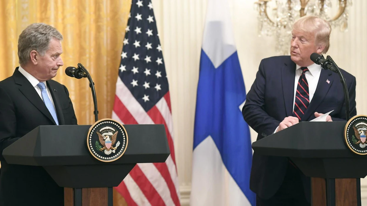 Trumpin ja Niinistön yhteinen lehdistötilaisuus jäi aiottua lyhyemmäksi.